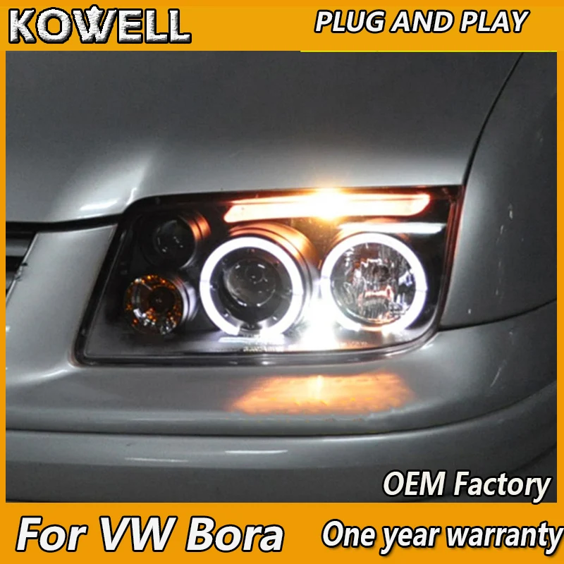KOWELL автомобильный Стайлинг для VW фары Bora 1999 2005 головная лампа led DRL Передняя Би