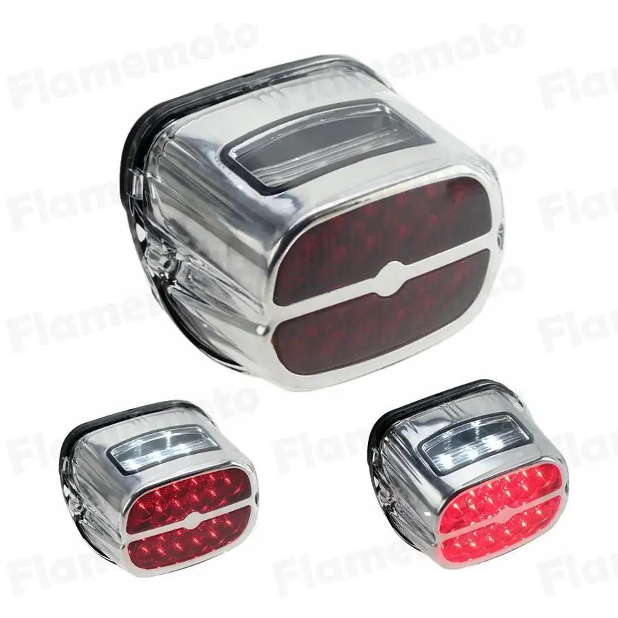 

Motorcycle Brake Tail Light LED Integrated License Plate Rear Lamp For Harley Touring Softail Sportster 883 1200 XL XLH FXSTS
