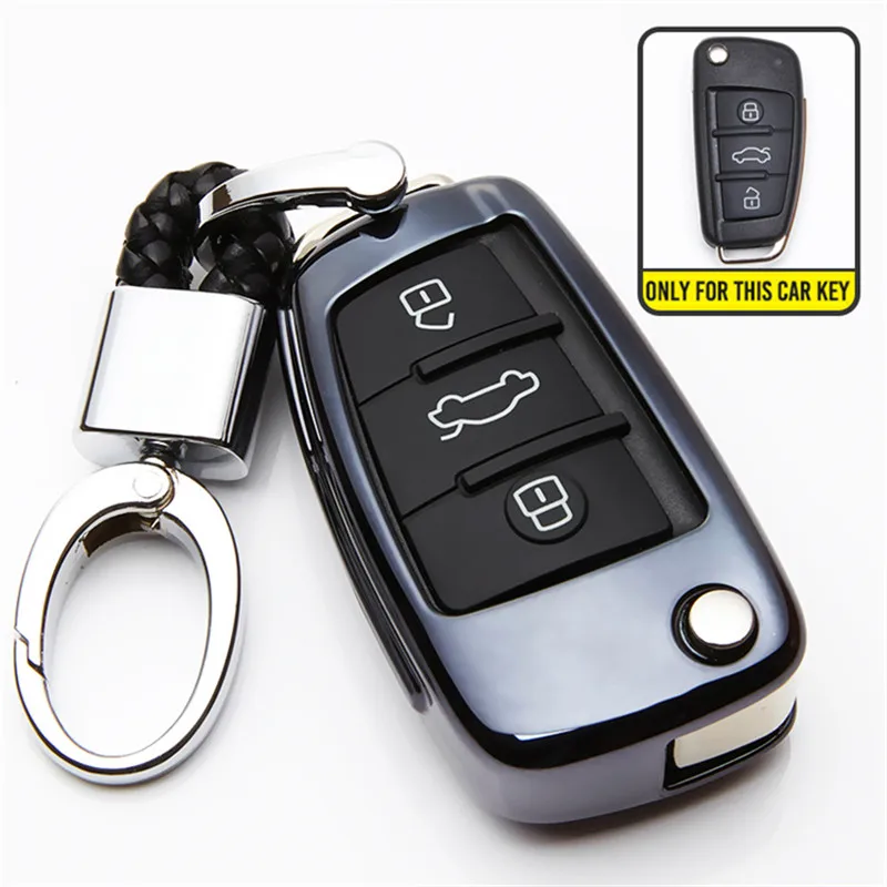 Для Audi Sline C5 C6 B6 B7 B8 80 S1 S3 RS6 гнутый Allroad SQ5 RS4 A7 A8 XR657 2005 2006 2008 2009 2013 ТПУ крышки ключа
