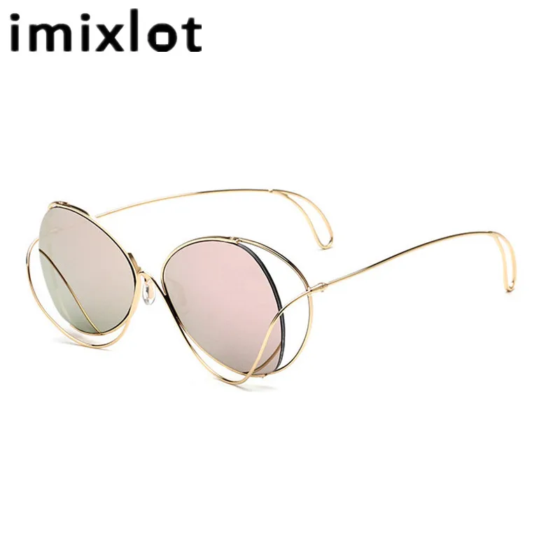 IMIXLOT Новое поступление женские зеркальные солнцезащитные очки Shades брендовый