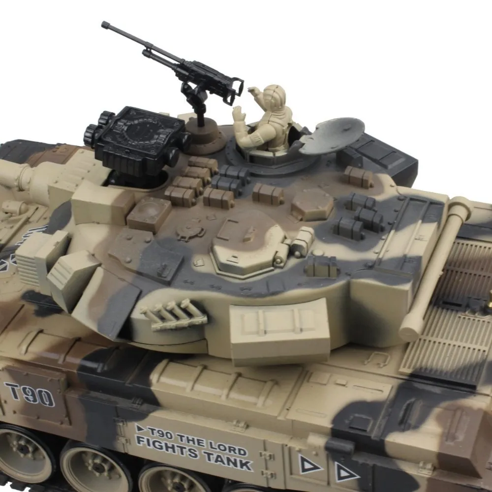 Радиоуправляемый танк, русский T-90, главный боевой танк, 15 каналов, модель 1/20, со звуком и пулей, эффект отдачи, модель танка, электронная игрушка