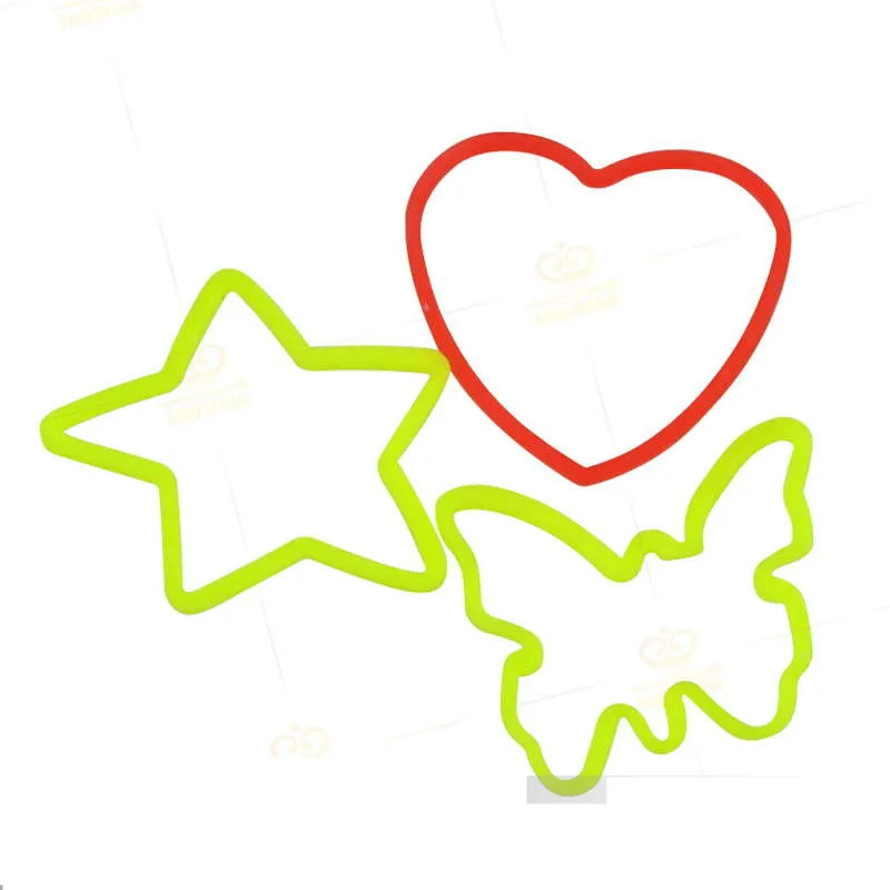 Бесплатная доставка 100 шт сердце/бабочка/звезда резинка для волос в форме