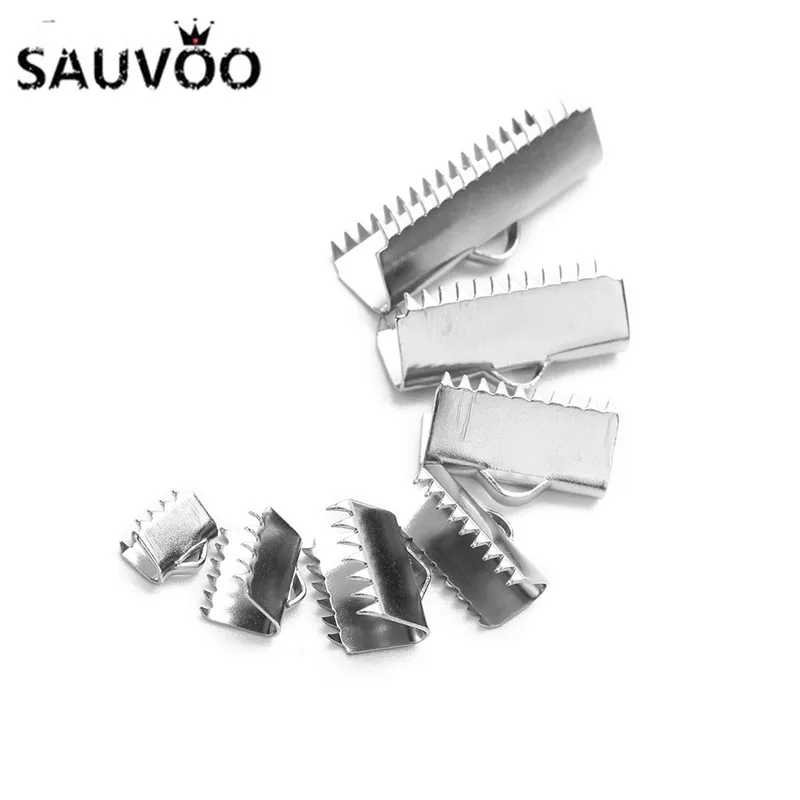 20 шт./лот обжимные Концевики для бусин из нержавеющей стали наконечники ожерелья