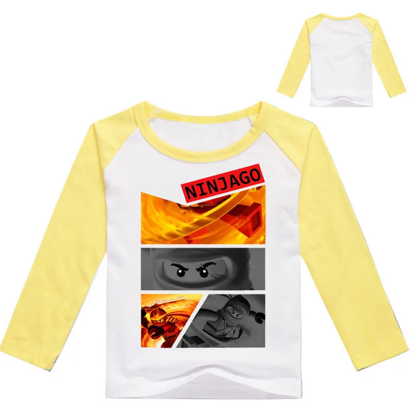 Лидер продаж, Детские Весенние футболки с рисунком Ninjago Kai одежда с героями мультфильмов для мальчиков хлопковые футболки для девочек, топы, детский осенний костюм, футболки - Цвет: style 15