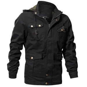 Ветровка мужская с капюшоном, тактическая куртка-бомбер в стиле милитари, армейская куртка ВВС, пальто, весна-осень