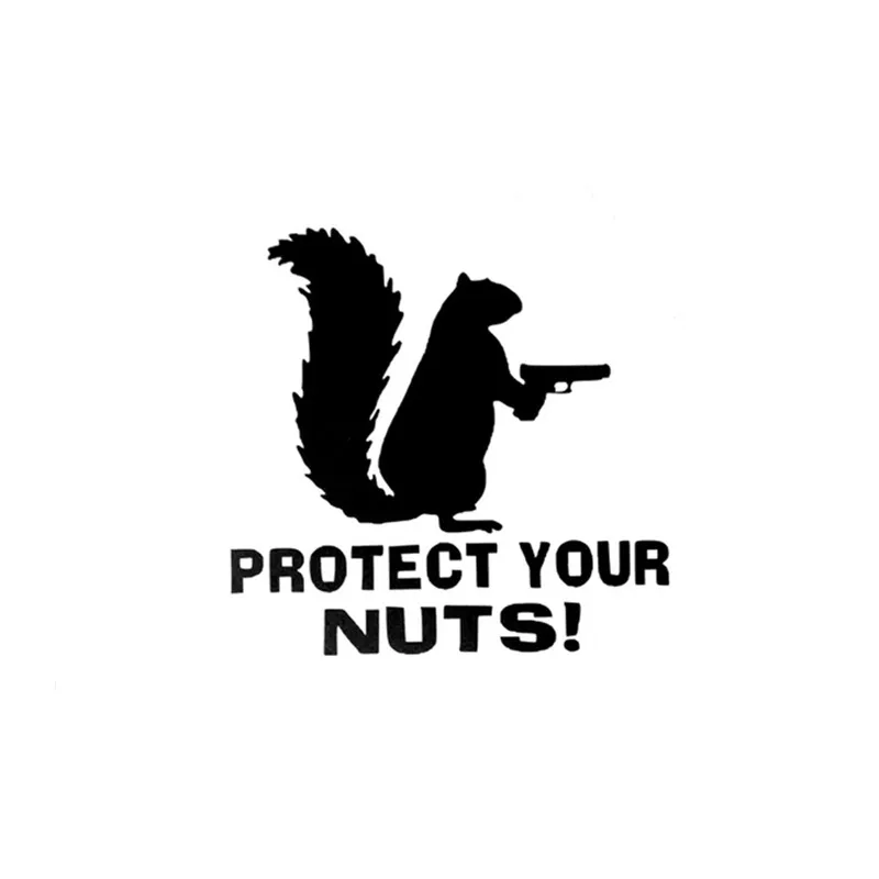 

Funny Protect Your Nuts Squirrel Police Army Navy Marines Car Stickers And Decals Creative Sticker Black White
