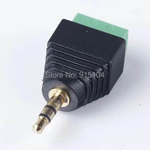 Coax Cat5 к стерео 3 5 мм pin 1/8 &quotTRS штекер AV винт видео балун клемма разъем адаптера для