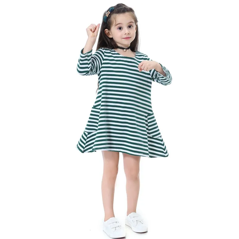 Семейные комплекты платья в полоску для девочек Ropa Mama e Hija хлопковое платье мамы и