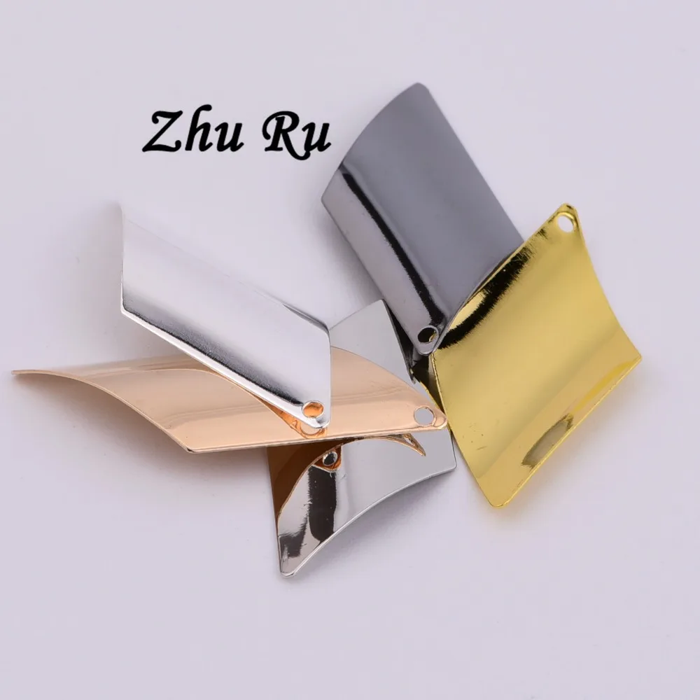ZHU RU 10 шт./лот 37*18 мм ромб Геометрическая четырехсторонняя подвеска-Снежинка