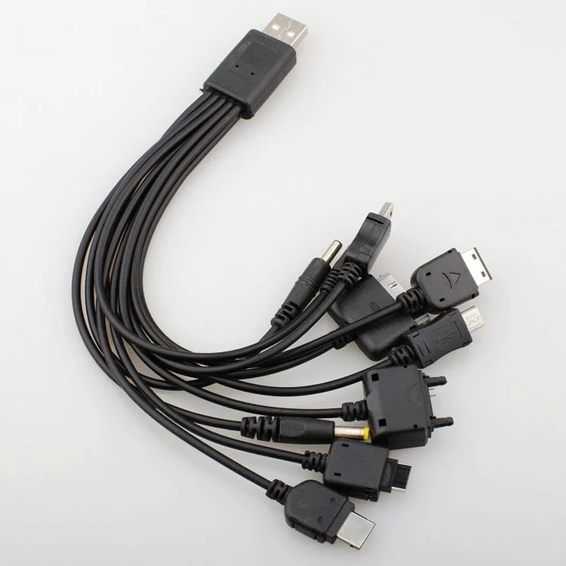 New10-in-1 Многофункциональный портативный легкий usb-кабель для зарядки, совместимый с большинством брендов мобильных телефонов