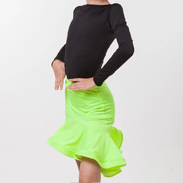 Лучшие Продажи Дети Латинской Сценические Костюмы Девушки С Длинным Рукавом