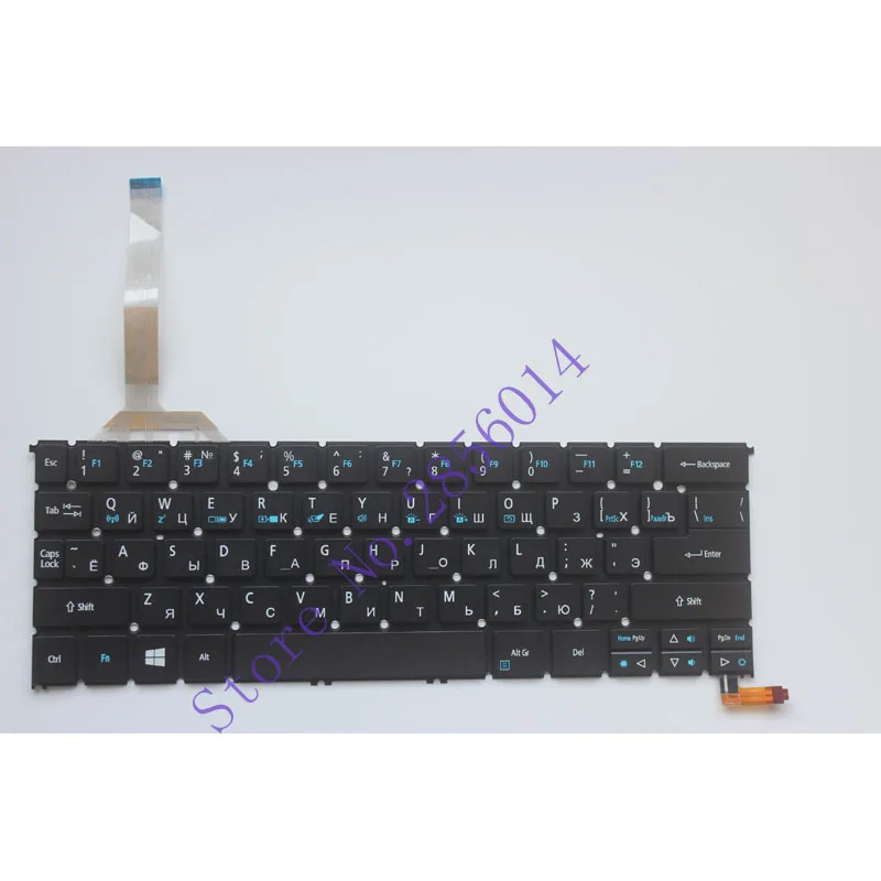 Русская клавиатура для ноутбука Acer Aspire s3 392 R13 392G R7 371 371T с подсветкой без рамки