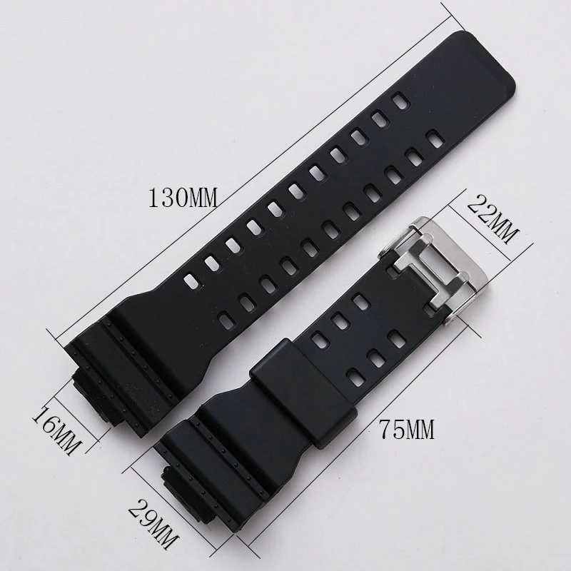 16 мм резиновые часы молодежное ремень для объектива с оптическими зумом Casio G-SHOCK