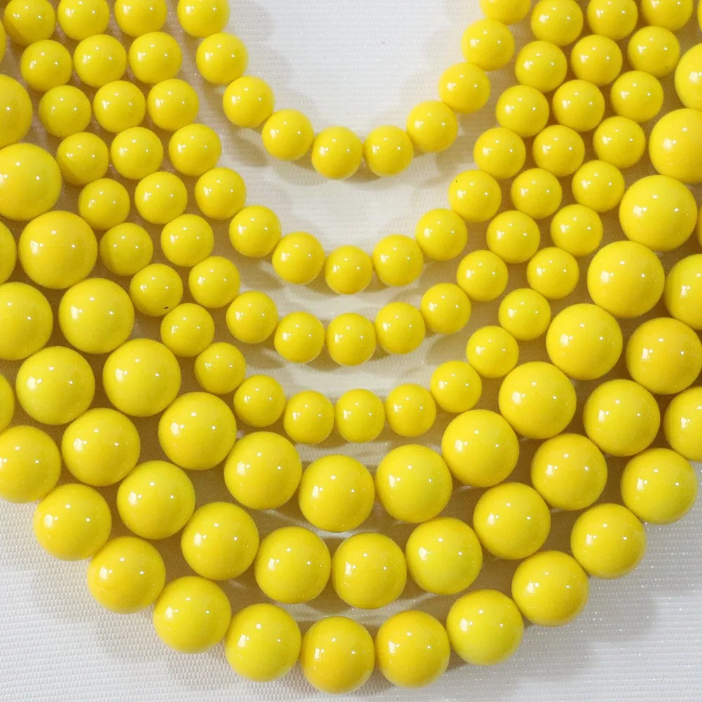 Набор ювелирных изделий ручной работы круглые серьги из 7 рядов с желтым лимоном