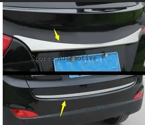 2 шт. для Hyundai ix35 2010 2012 2013 2014 2015 Задняя Крышка багажника из АБС хрома ix35|trunk lid trim|trim