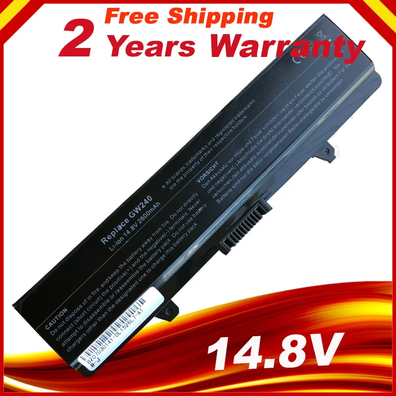 

HSW Laptop Battery FOR Dell GW240 297 M911G RN873 RU586 XR693 For Dell Inspiron 1525 1526 1545 Notebook Battery X284g 4cell
