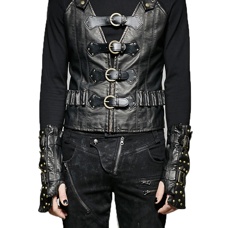 Перчатки в стиле панк-рок черные перчатки панк рок стимпанк готические мужские с