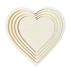 2-100 шт., деревянные диски в форме сердца, 1-24 см