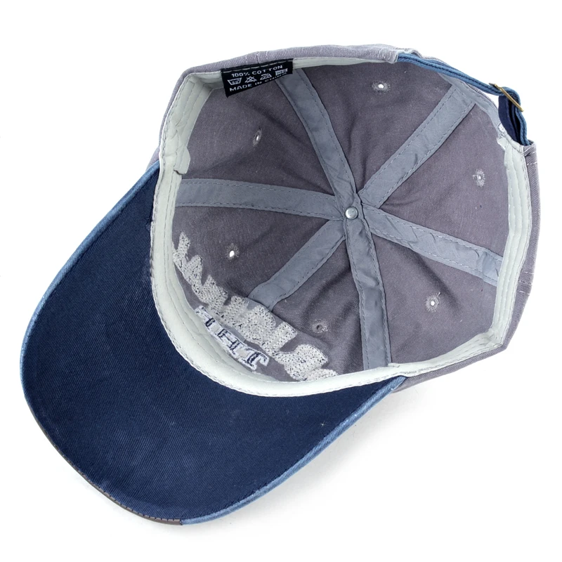 Мыть Джинсовой Бейсболка для мужчин и женщин 100% хлопок бейсболки папа с вышитой