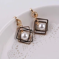 heat pin fashion gothic punk alloy geometric square clip on earrings non pierced earrings ear clips retro earrings girl jewelry