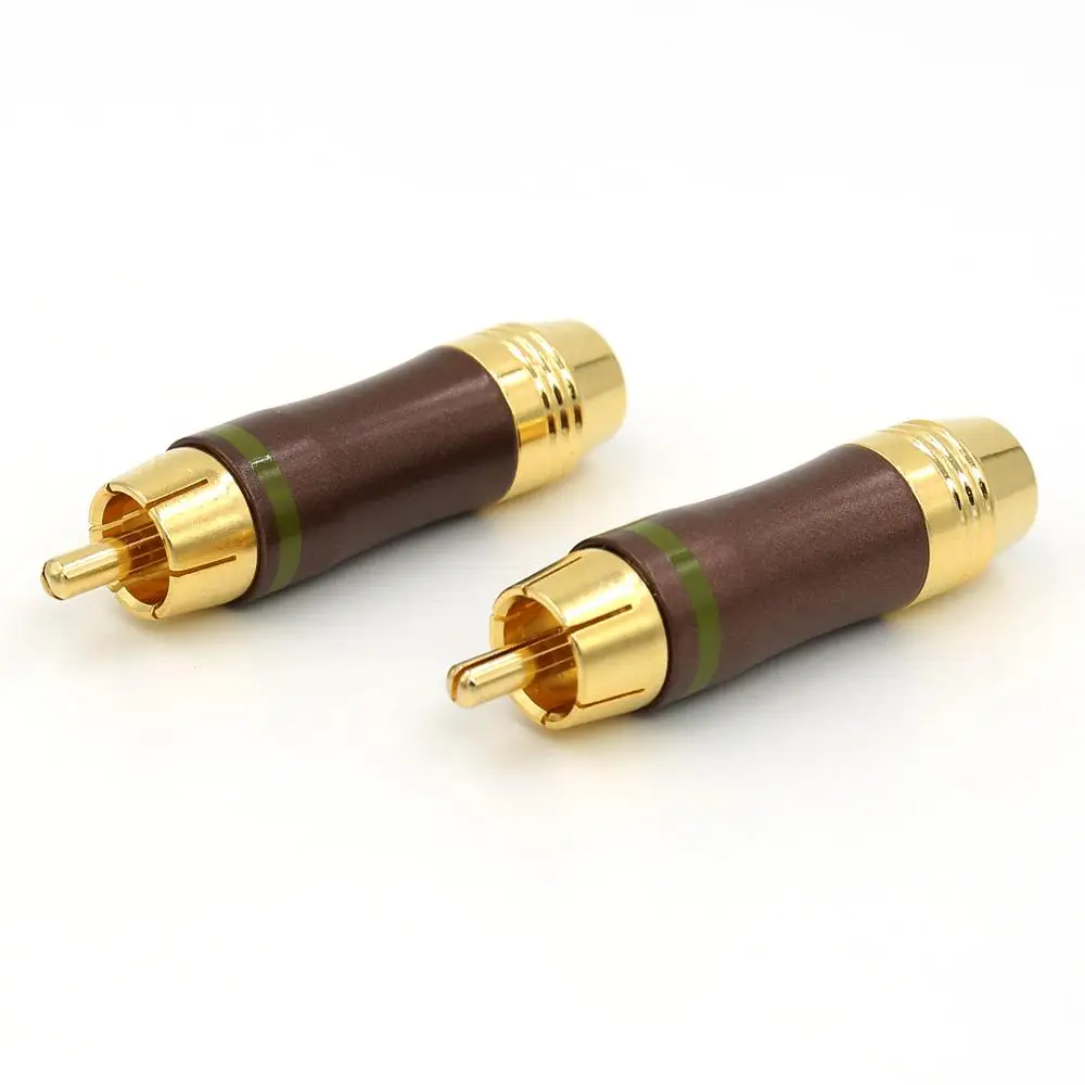 4 шт. RCA Штекерный разъем аудиокабель HIFI коаксиальный кабель позолоченный Аудио