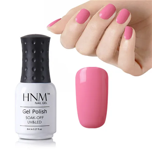 PK010 HNM лак для ногтей 8 мл, геллак, УФ светодиодная лампа, замачивается, розовая, фиолетовая, серая серия, штамповочная краска, лак для ногтей, Полупостоянный Гибридный лак - Цвет: PK010