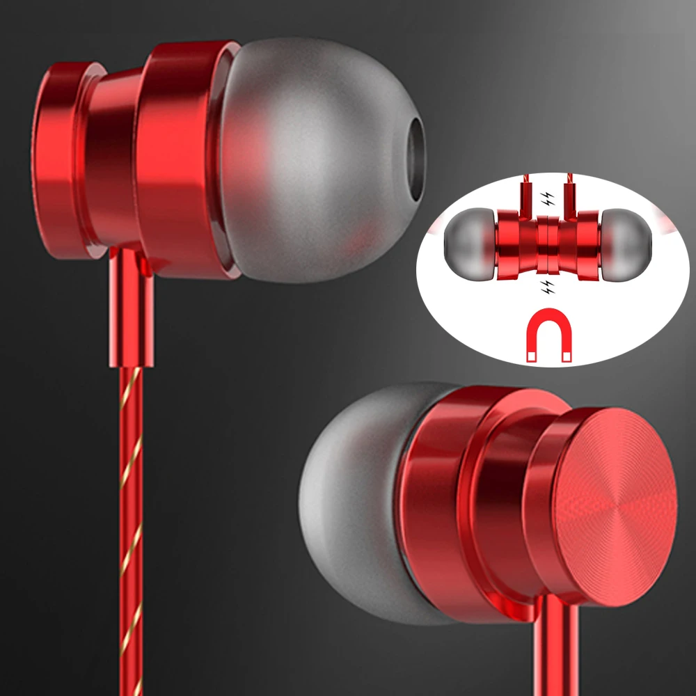 Магнитные наушники с шейным ремешком музыкальные спортивные для бега