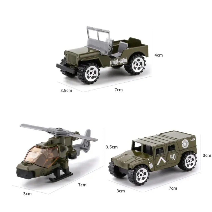 3 шт. детская Военная развивающая игрушка грузовик автомобиль Танк модель сцен