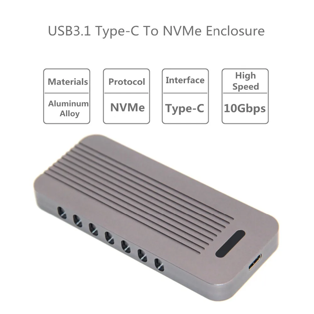 

Адаптер из алюминиевого сплава с USB 3,1 типа C на NVMe SSD