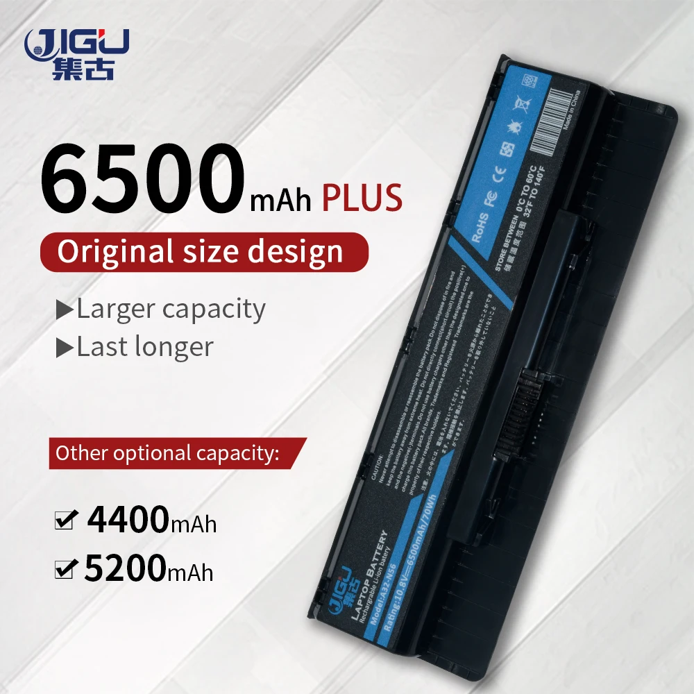 

JIGU Laptop Battery For Asus N76VM N76VZ R503C B53V B53V B53A B53A F45A F45U R500N R500VD A31-N56 A32-N56 A33-N56