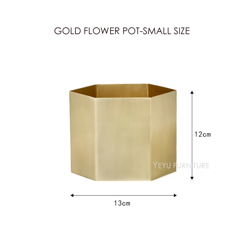 Small Gold Pot Современный дизайн, модные металлические полки для цветочных горшков, популярные Чердаки для цветочных горшков, лоток для хранения, для гостиной, для растений, для организации, поднос для корзин - Цвет: Small Gold Pot