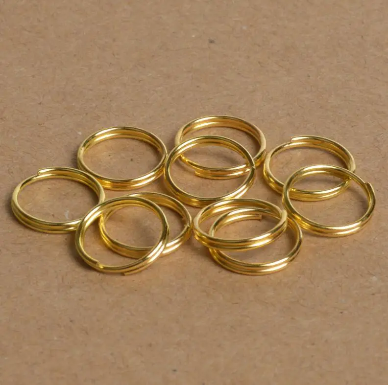 dri 02 gold 200 шт./лот 4/5/6/8/10 мм цвета: золотистый, серебристый бронза Цвет двойной соединительные кольца и Разделение кольцо для изготовление, поиск ювелирных изделий DIY аксессуар для рукоделия - Цвет: dri 02 gold