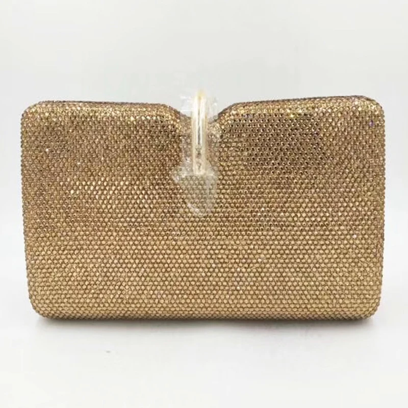 

Luxury Evening Clutch Bags Yellow/Gold Crystal Womens Handbags Phone Case Fashion Lady Purses And Handbags Female Clutch