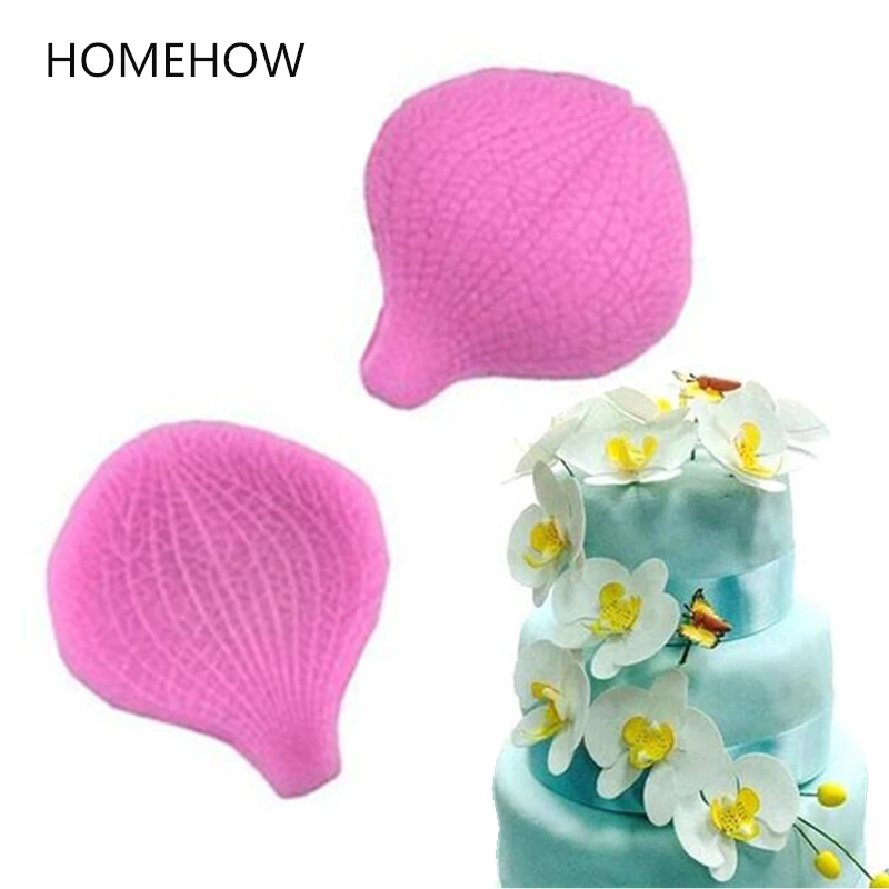 2 шт./лот бабочка цветок орхидеи силиконовая форма для торта 3D жидкой помадки