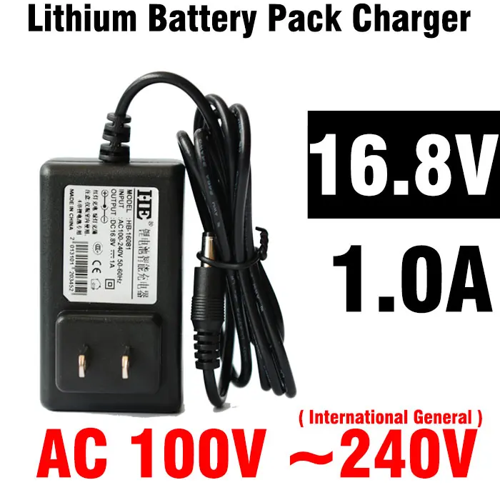 

60PCS DC 16.8V 1A AC 100V-240V Converter Switching Power Adapter Supply EU US UK Plug Charger for 18650 Lithium Battery pack