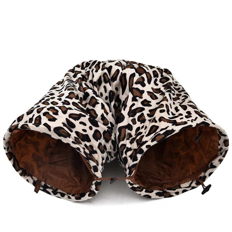 Leopard Cat туннель с мягкий шарик кошка кролик Игрушечные лошадки играть туннель складной долго весело Прохладный Котенок Игрушечные лошадки Длина 90 см лидер продаж любимая игрушка