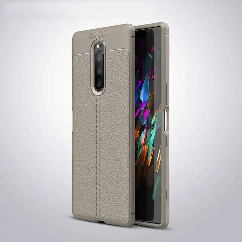 Противоударный мягкий чехол Mokoemi с рисунком личи 6," для sony Xperia 1, чехол для sony Xperia 1 XZ4, чехол для телефона - Цвет: Gray