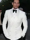 Модный пиджак с отложным воротником, смокинг для жениха, индивидуальный мужской свадебный костюм для выпускного вечера C18