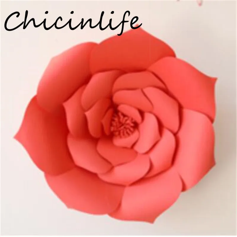 red Chicinlife 1 шт. 30 см/40 см DIY Искусственные бумажные цветы фон свадебный душ декор для вечеринки в честь Дня Рождения украшения на свадьбу - Цвет: red