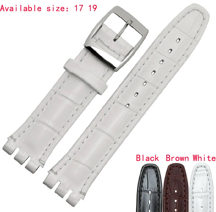 Ремешок из натуральной кожи для часов Swatch 17 мм 19 мм|genuine leather watch strap|watch strapwatch strap band