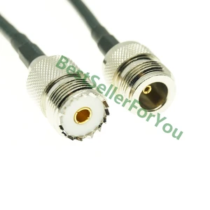 UHF Female so239 SO-239 Jack to N Female jumper pigtail coax RG58 cable 15/30/50/100cm