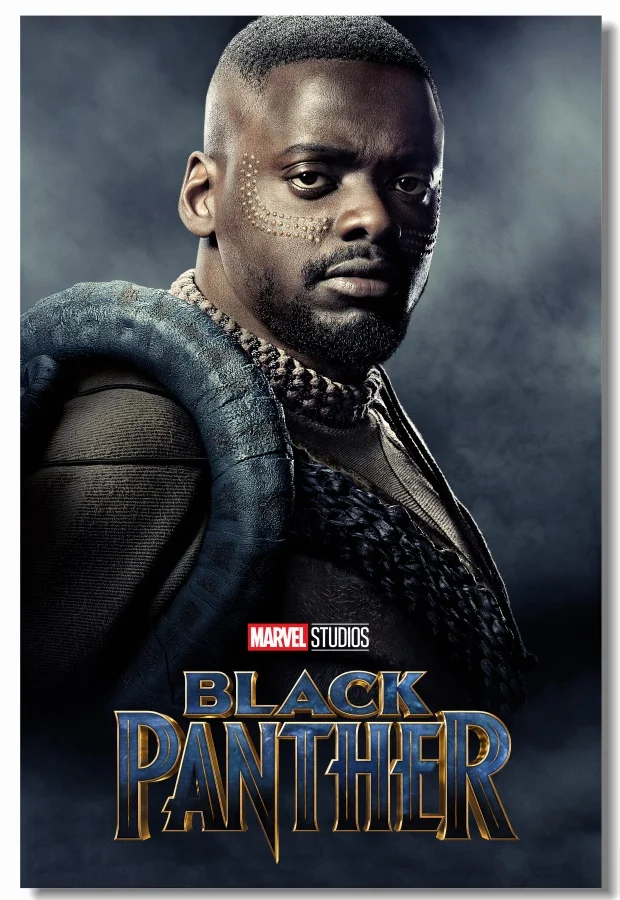 Пользовательский холст Настенный декор черная пантера плакат злодей Erik Killmonger
