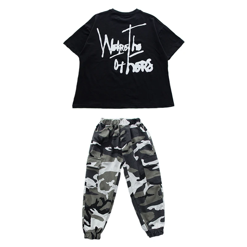 Свитанья детский костюм для танцев: хип-хоп, джаз, шоу, свободные досуговые брюки, черные.