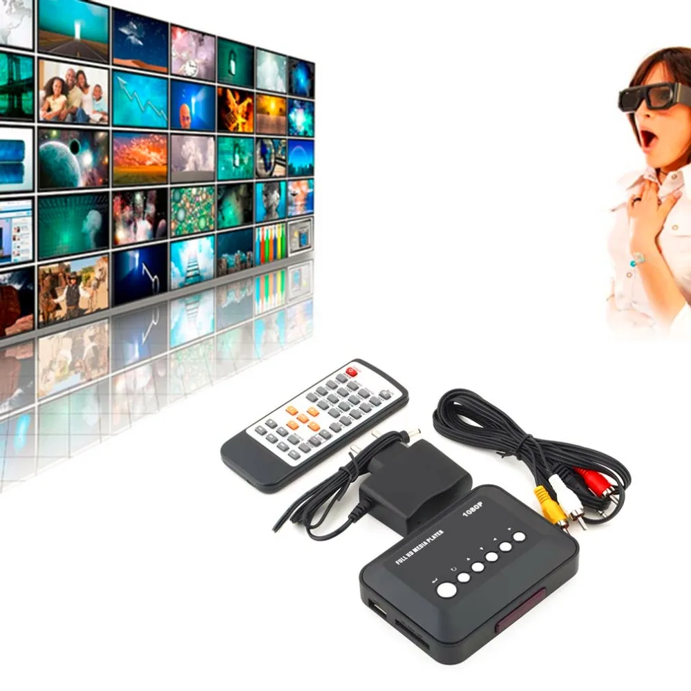 1080 P Профессиональный Full HD USB HDMI мультимедиаплеер видео MMC RMVB MP3 Домашнее использование