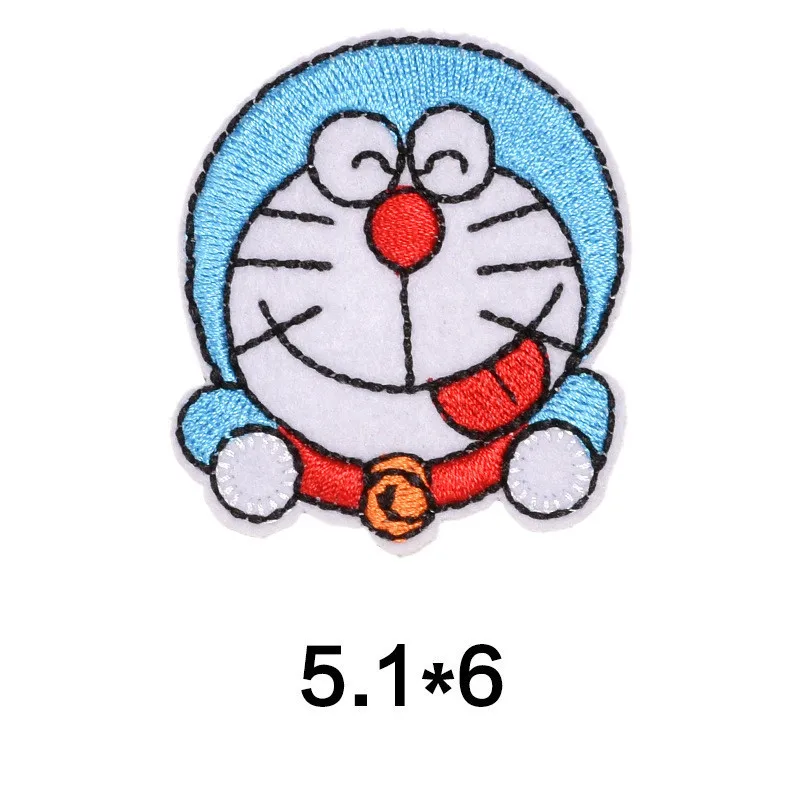 Изысканные Мультяшные нашивки с пайетками Doraemon, нашивка со звездами из фильма «Железный патчи» для одежды, детская одежда, наносимые с помощью утюга наклейки «сделай сам»