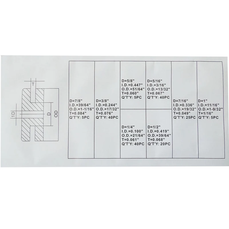 180 шт/чехол мульти размер резиновые втулки в ассортименте крепежный комплект