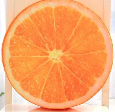orange Креативная арбузная подушка в виде фрукта orange, 3d подушка для моделирования фруктов, лимон, персик, повышенная Подушка, татами, коврик, рождественский подарок - Цвет: orange