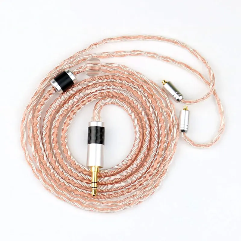Наушники Аудио кабель использовать для Shure KZ TFZ CTZ TRN CCA TONEKING Technica IE80 IM 6N медные Серебристые наушники кабель обновления