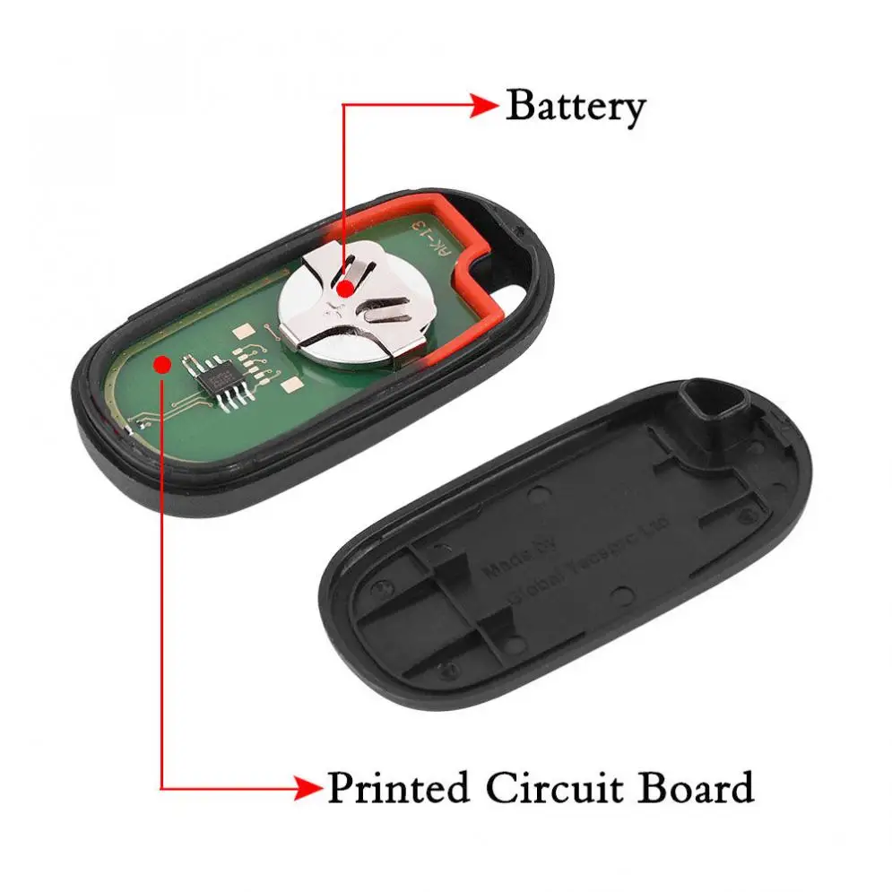 315 МГц 3 кнопки без ключа черный Автомобильный Брелок дистанционного управления с