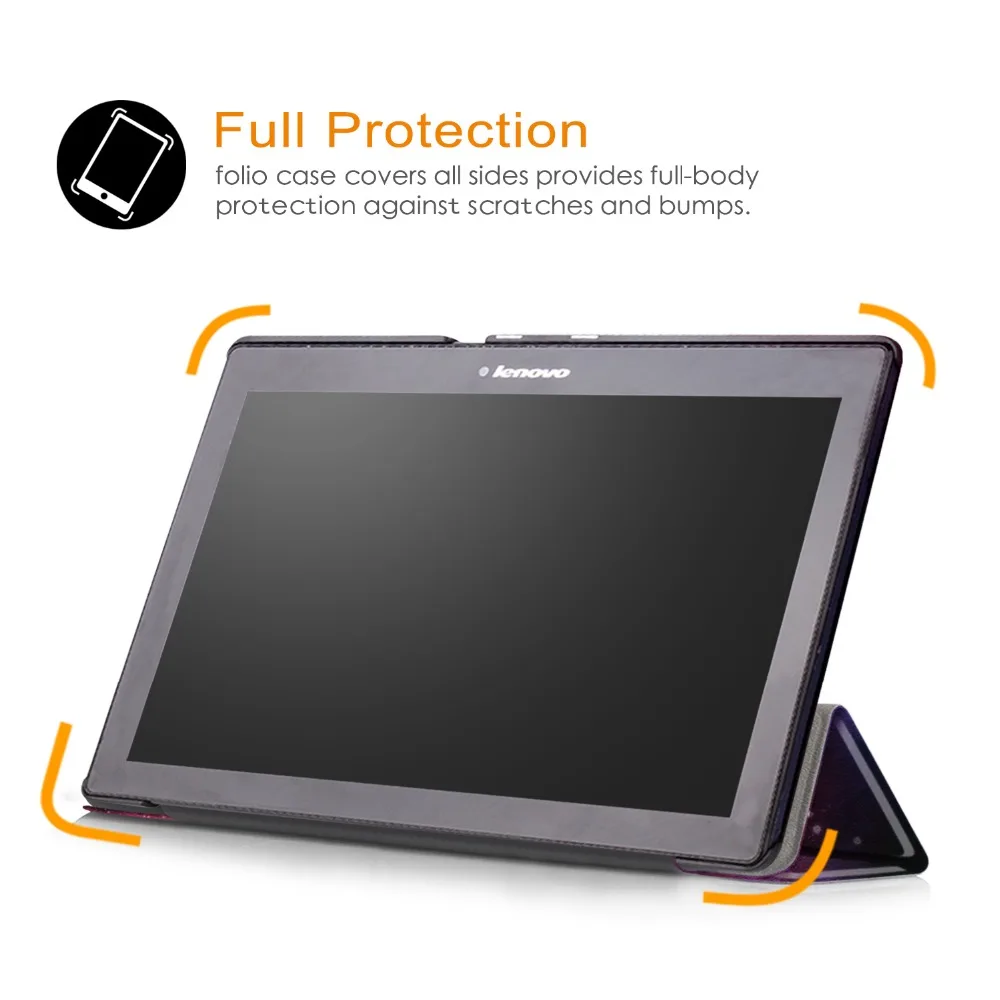 Ультра тонкая подставка чехол Обложка для lenovo tab 10 TB-X103F Tab 2 A10-70 Tab 2 A10-30 Tab3 10 плюс Tab3 10 Бизнес планшетный ПК чехол